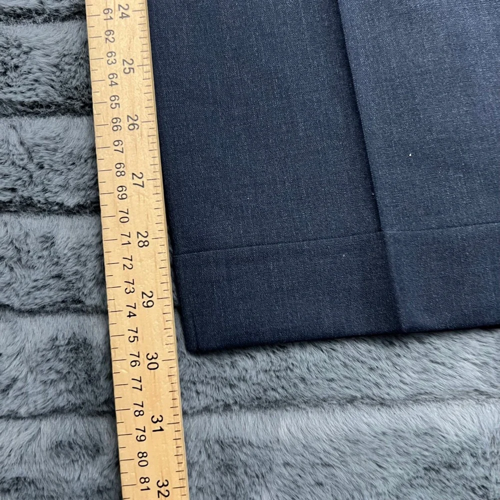 Ballin Comfort-EZE Mens Super 120s Wool Dress Pants Gray Cuffed 35x29